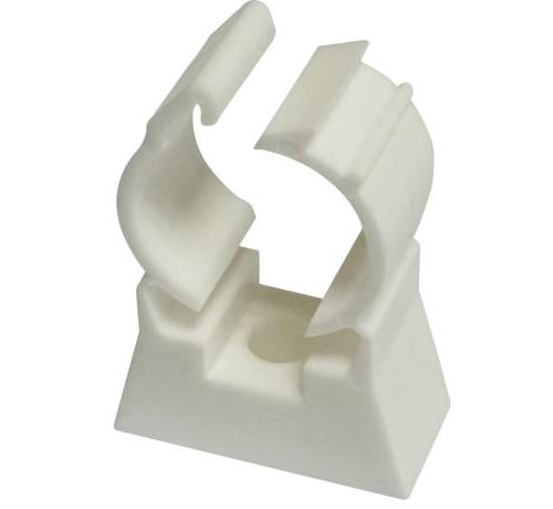 Fixation de tube simple ING Fixation Tub-Ring 20mm blanc, 100 pièces