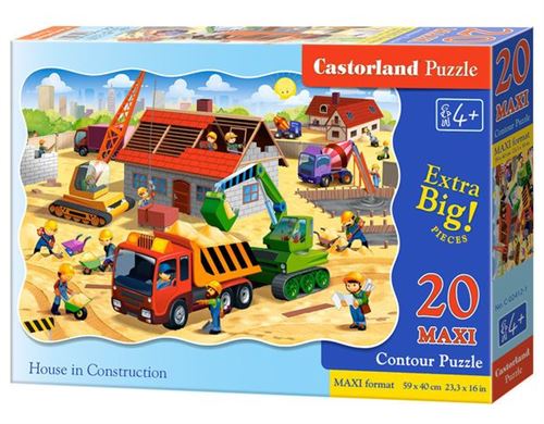 House In Construction,puzzle 20teilemaxi - Castorland
