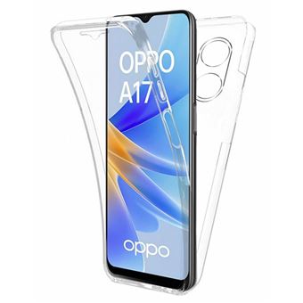 Coque pour Oppo A17 - housse etui silicone gel fine 360 integrale (avant et arriere) + film ecran - TRANSPARENT - htdmobiles - 1
