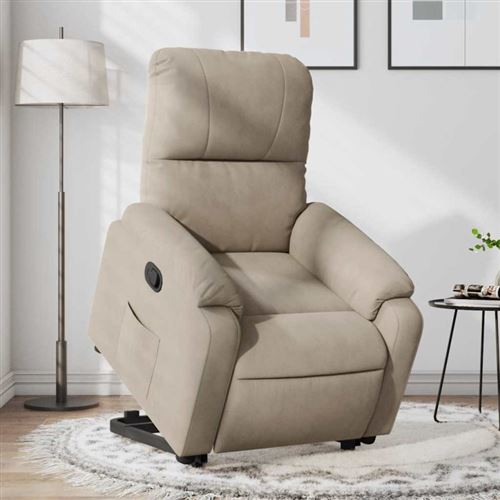 VIDAXL - Fauteuil de relaxation - Inclinable - Taupe - Image 2