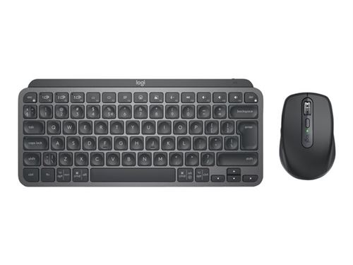 Logitech MX Keys Mini Combo for Business - Ensemble clavier et souris - rétroéclairé - sans fil - Bluetooth LE - QWERTY - International US - graphite