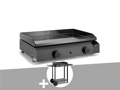 Non Communiqué Plancha Gaz Base 60 Acier Avec Chariot - Forge Adour
