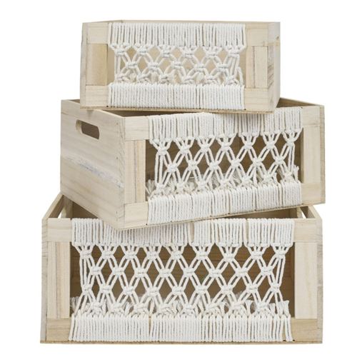 Paris Prix Beige Lot De 3 Boîtes De Rangement - Image 3