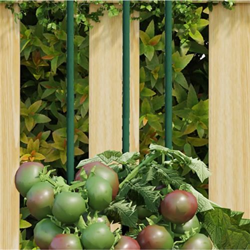 VidaXL Piquets pour plantes de jardin 30 pcs vert 115 cm acier