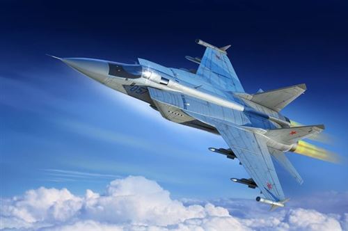 MiG-31M FOXHOUND RUSSIAN INTERCEPTOR HOBBY BOSS 1/48 PLASTIC KIT - Image 2