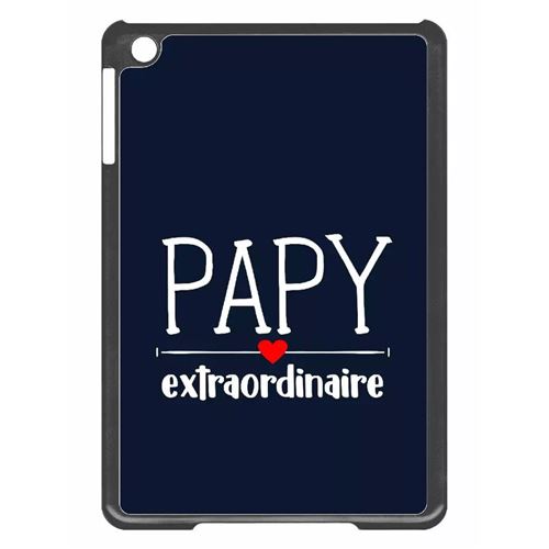 Coque tablette My-Kase pour iPad mini 2 - papy extraordinaire bleu - Plastique Noir