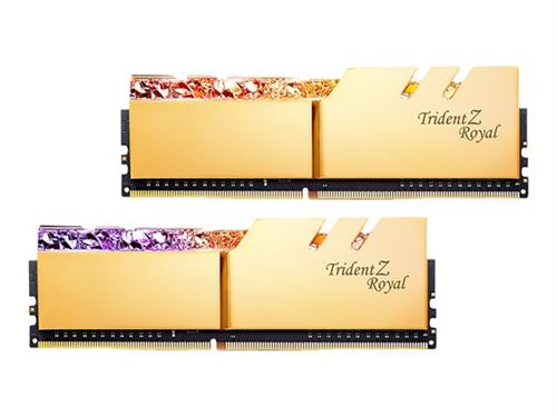 G.Skill Trident Z Royal Series - Ddr4 - Kit - 16 Go: 2 X 8 Go - Dimm 288 Broches - 4600 Mhz / Pc4-36800 - Cl18 - 1.45 V - Mémoire Sans Tampon - Non Ecc - Or