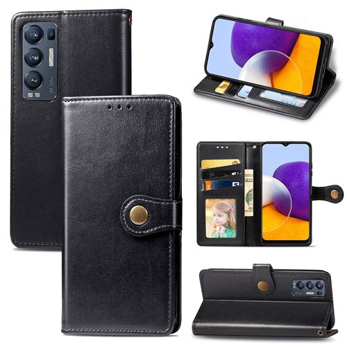 MPFRANCE Housse pour OPPO Find X3 Neo 5G Noir [Porte Carte, etui portefeuille, boucle]