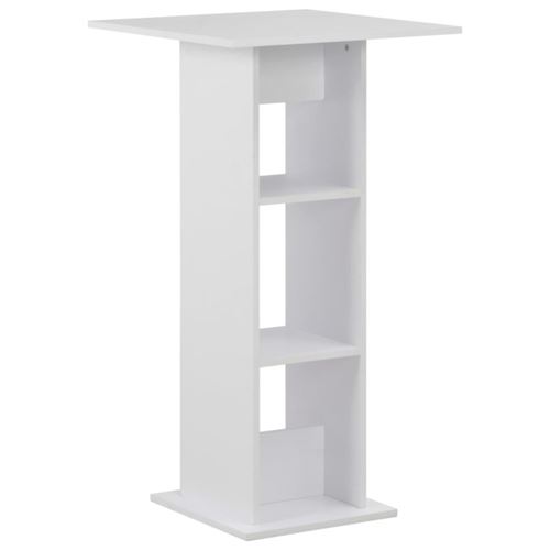 Vidaxl Blanc Table De Bar 60X60x110 Cm - Image 3