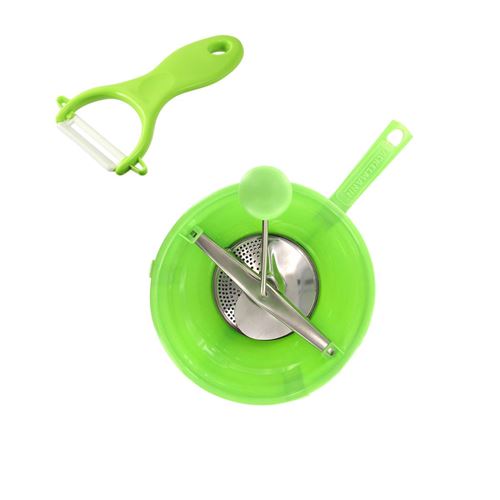 Non Communiqué Jaune,Orange,Vert,Blanc Ensemble De 2 Ustensiles Spécial Purée Avec Éplucheur Et Moulin À Légumes Fackelmann