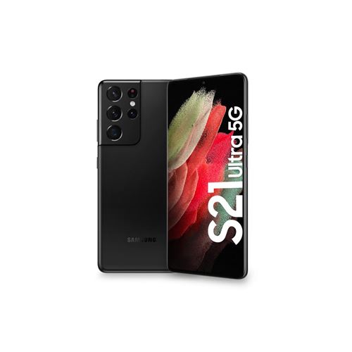 Samsung Galaxy S21 Ultra 5G - 5G smartphone - double SIM - RAM 12 Go / Mémoire interne 256 Go - écran OEL - 6.8 - 3200 x 1440 pixels (120 Hz) - 4x caméras arrière 12 MP, 108 MP, 10 MP, 10 MP - front camera 40 MP - noir fantôme