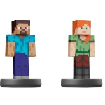 Pack 2 Figurines Amiibo Steve & Alex Série Super Smash Bros numéro 89