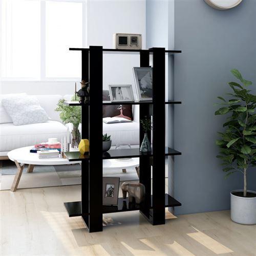 VIDAXL - Bibliothèque - Séparateur de pièce - Noir - 80x30x123,5 cm - Image 3