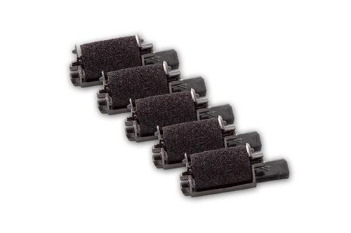 vhbw 5x Rouleaux d'encre noir compatible avec Canon CP 13, CP 14, EI300, MP 120 DH calculatrice de poche, caisse enregistreuse