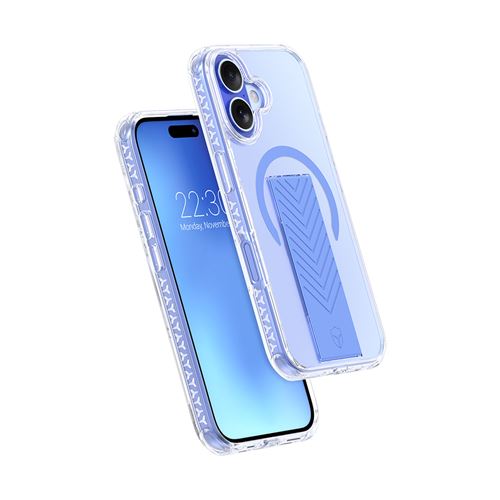 Coque IPhone 13 Pro Avec Cordon - Compatible MagSafe, Anti-Chocs, Aimants Puissants - Gris