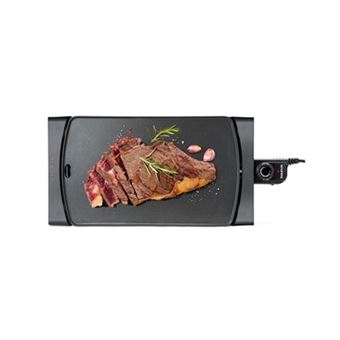 Steakmax 2600 de 2600w avec plaque de 49x27cm et 3 couches antiadhésives pour cuisine 100% uniforme