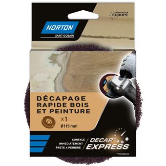 Disque décapant express NORTON, 115 mm, bois et vernis - 1