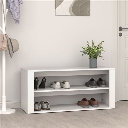 Vidaxl Blanc Étagère À Chaussures - Image 3