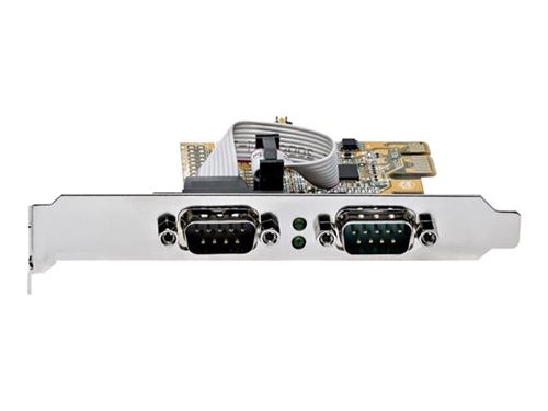 Non Communiqué Jaune Startech Carte Série Pci Express À 2 Ports - Carte Pcie À Rs232/Db9 - Adaptateur Série - Pcie 2.0 Profil Bas - Rs-232 X 2