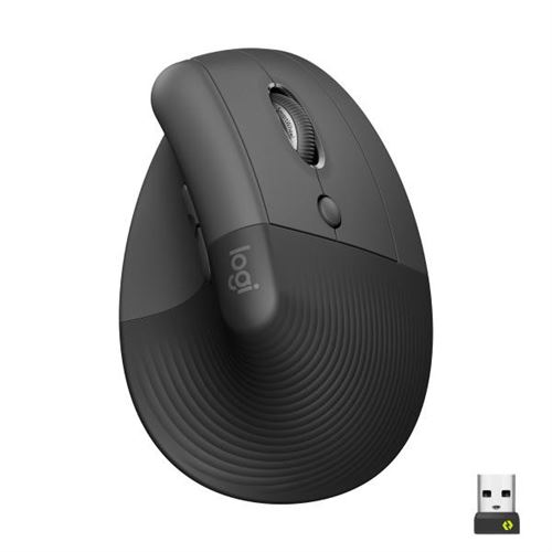 Souris Sans Fil Lift Ergonomique icale Bluetooth ou r&eacute;cepteur USB Logi Bolt Si