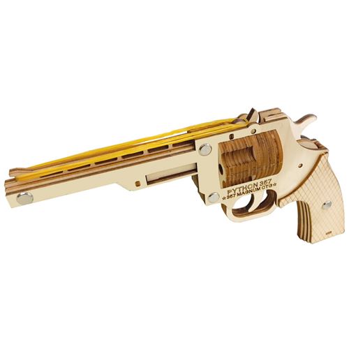 Puzzle 3D 52 pièces - Pistolet à bande de caoutchouc Revolver