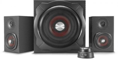 SPEEDLINK GRAVITY CARBON - Luidsprekersysteem - voor PC - 2.1-kanaal - draadloos - Bluetooth - 60 Watt (Totaal) - zwart