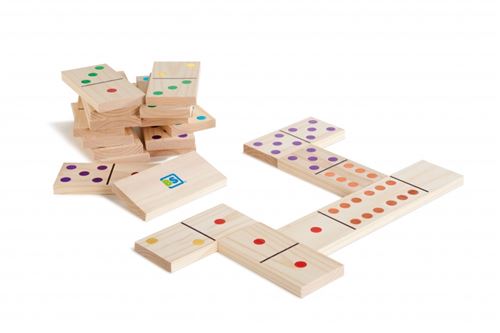 BuitenSpeel - GA278 - Jeu de Dominos avec 28 dominos en bois