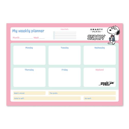 Bloc-Notes Semainier A3 Snoopy