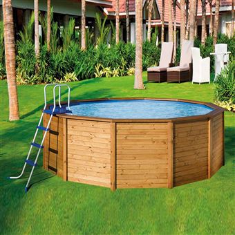 piscine en bois hors sol k2o 375x127 cm epurateur a cartouche de 2 006 l h avec echelle piscine achat prix fnac