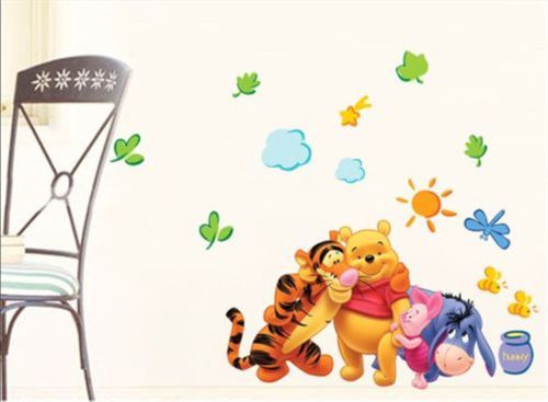 13 Stickers Pour Vitre Winnie L'ourson Disney Et Ses Amis à Prix