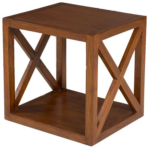 Etagère bois 40 cm 1 case croisillon