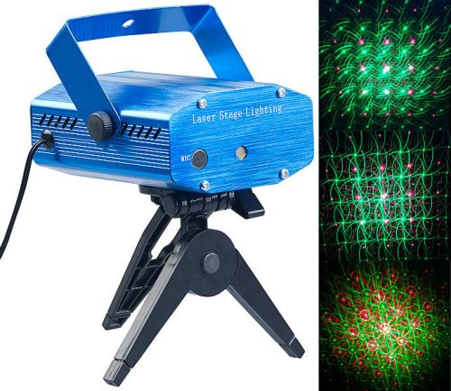 Projecteur laser effet ciel étoilé vert/rouge avec mouvements au rythme de la musique
