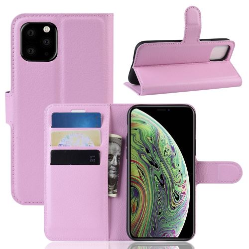 Etui en PU rose avec support pour Apple iPhone 5.8 pouces (2019)