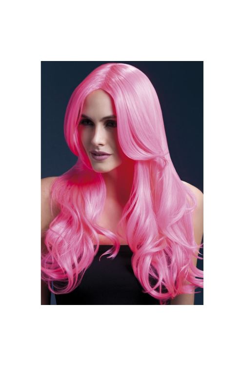 Perruque khloe fever rose fluo