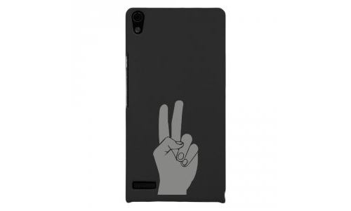 Coque rigide pour Huawei Ascend P6 avec impression Motifs main Peace and Love