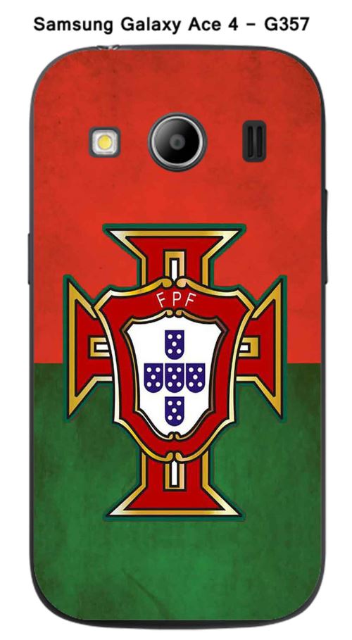Coque Samsung Galaxy Ace 4 - G357 design Foot Portugal fond drapeau