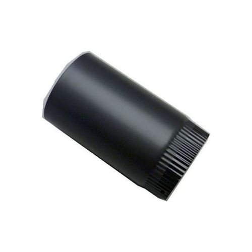 Fumisterie émaillée pour poêle à bois - Tuyau élément droit 25 cm - Diamètre : 150 - Couleur : Noir Mat