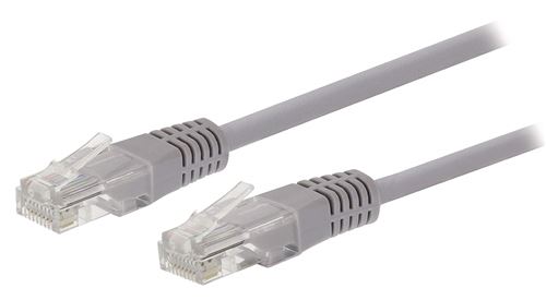 Valueline VLCT85000E20 2m Cat5e U/UTP (UTP) Gris câble de réseau - Câbles de réseau (2 m, Cat5e, U/UTP (UTP), RJ-45, RJ-45, Gris)