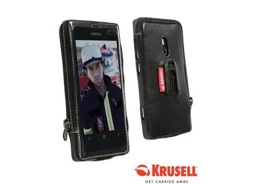 Krusell Classic Multidapt - Beschermhoes voor mobiele telefoon - leer