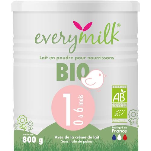Lait infantile Bio everymilk 1 de 0 à 6 mois - 1 boîte