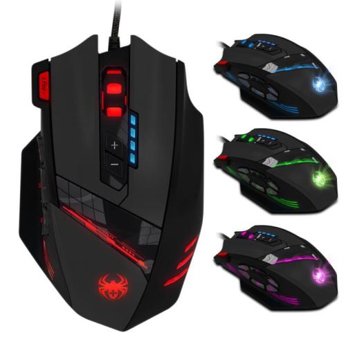 Zélotès C-12 LED boutons programmables USB Optical Gaming Mouse Souris 4000 DPI _hailoihd132