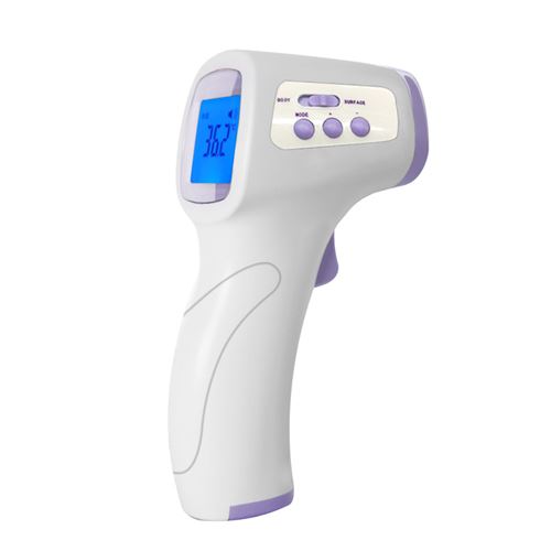 Thermomètre frontal pour bébé adulte temporel du corps infrarouge numérique - blanc