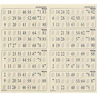 Plaque de 8 cartes de loto épaisseur 1 mm - coloris aléatoire - Autre jeu  de plein air - Achat & prix
