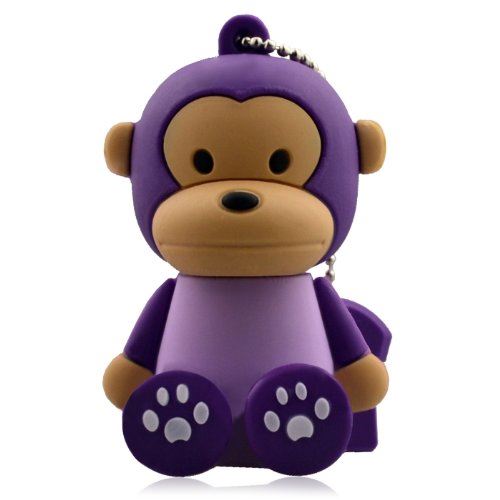 818-TEch No33200090064 Hi-Speed 2.0 clé USB 64Go singe chimpanzé T-shirt 3D pourpre
