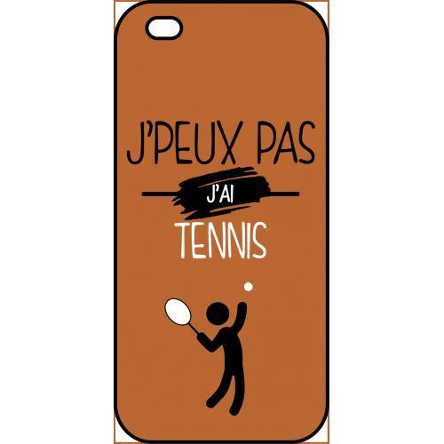 Coque apple iphone 5 5s j peux pas j ai tennis 8