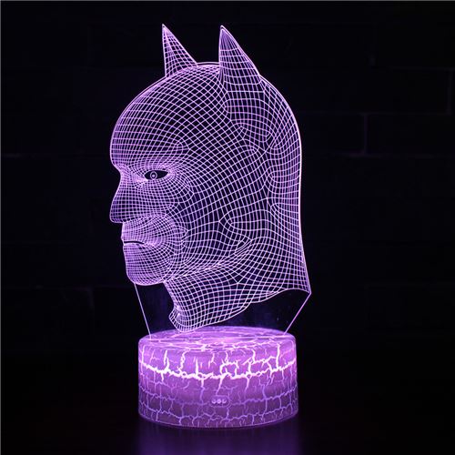 Lampe 3D Tactile Veilleuses Enfant 7 Couleurs avec Telecommande - Batman #292