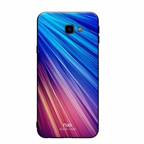 Coque en TPU verre à motif bleu/violet pour votre Samsung Galaxy J4 Plus