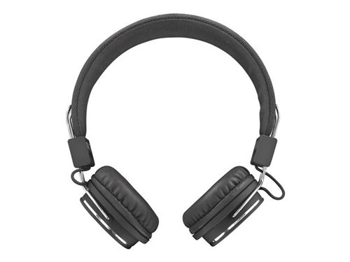 Trust Urban Ziva - Koptelefoon met micro - op oor - met bekabeling - 3,5 mm-stekker - zwart