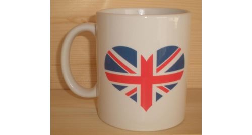 Mug blanc - Coeur Union Jack