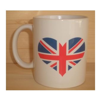Patoutatis - Mug blanc - Coeur Union Jack - 1
